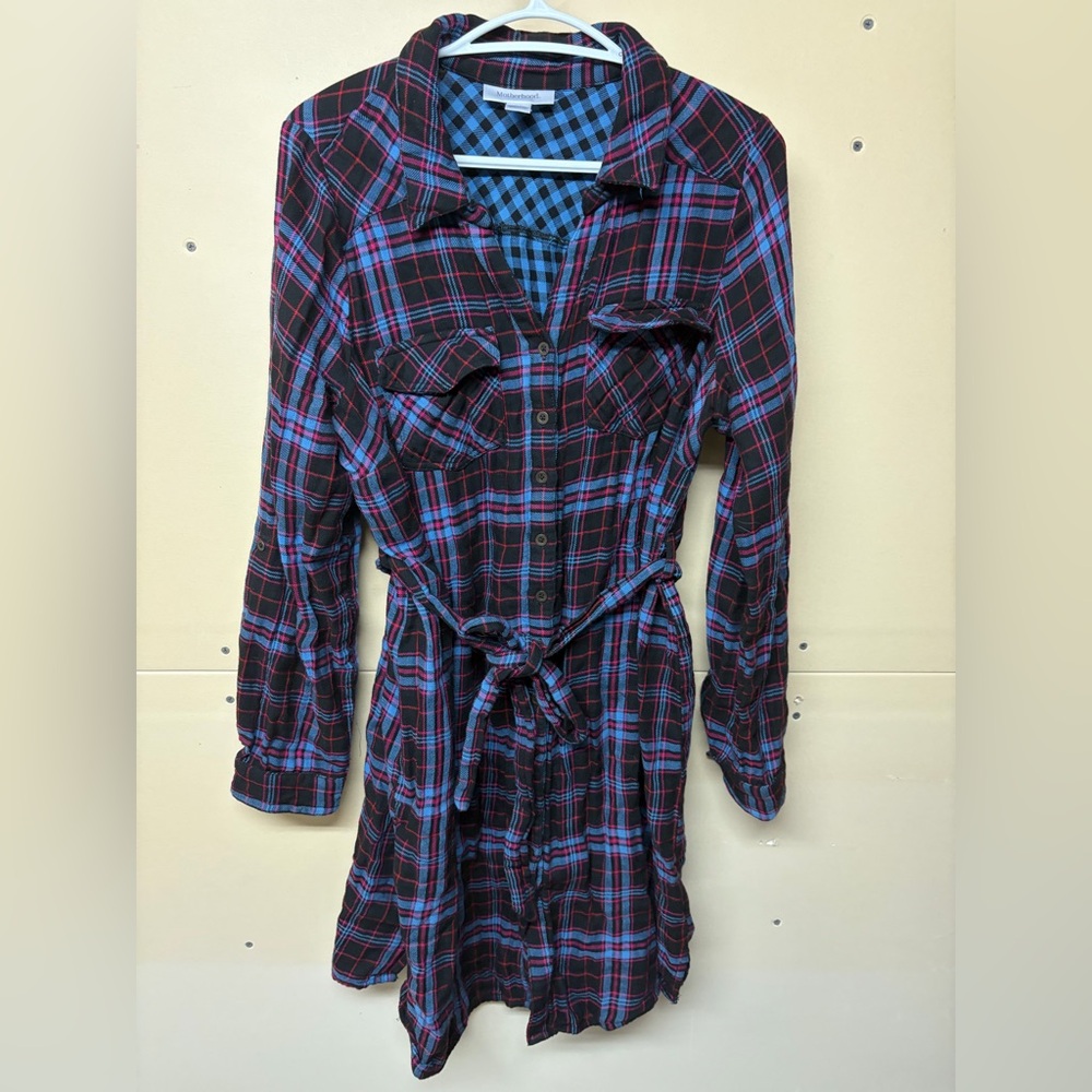 2/$30⚡️- MATERNITY | Women’s Motherhood plaid dress size large